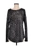 INC International Concepts Silver Long Sleeve Top Size M - photo 1