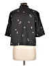 Ann Taylor 100% Polyester Black 3/4 Sleeve Blouse Size L - photo 2