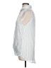 Staccato 100% Rayon Stripes Blue Sleeveless Button-Down Shirt Size L - photo 5