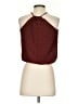 Express 100% Polyester Burgundy Sleeveless Blouse Size XS - photo 2
