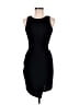 Aqua Solid Black Cocktail Dress Size M - photo 1