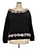 JJ Basics Floral Black Pullover Sweater Size 2X - photo 1