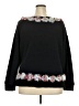 JJ Basics Floral Black Pullover Sweater Size 2X - photo 2