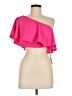 Jovani Solid Pink Short Sleeve Blouse Size 6 - photo 1