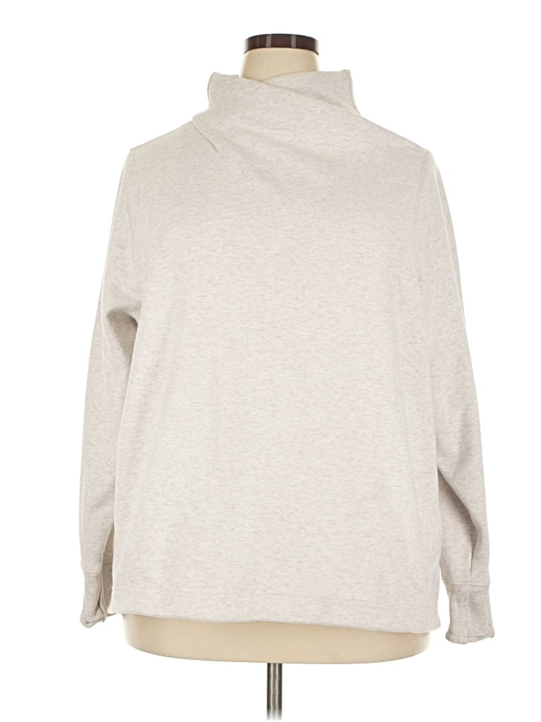 Pre-owned Athleta Turtleneck Sweater In Tan