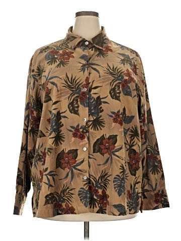 Caribbean Joe Long Sleeve Blouse (view 1)