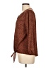 West Kei 100% Polyester Brown 3/4 Sleeve Blouse Size L - photo 5