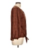West Kei 100% Polyester Brown 3/4 Sleeve Blouse Size L - photo 4
