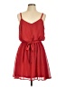 Mimi Chica 100% Polyester Solid Red Casual Dress Size L - photo 1