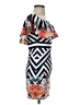 Jealous Tomato Print Blue Cocktail Dress Size S - photo 4