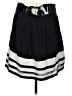 Maurices Stripes Black Casual Skirt Size M - photo 1