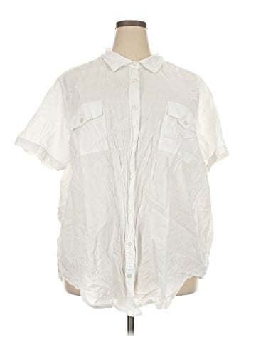 Woman Within Short Sleeve Button-Down Shirt (view 1)