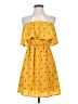 Everly 100% Polyester Yellow Casual Dress Size S - photo 1