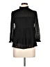 Monteau 100% Polyester Black Long Sleeve Blouse Size L - photo 1