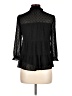 Monteau 100% Polyester Black Long Sleeve Blouse Size L - photo 2