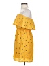 Everly 100% Polyester Yellow Casual Dress Size S - photo 5