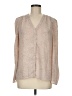 Ann Taylor 100% Polyester Tan Long Sleeve Blouse Size 6 - photo 1
