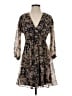 Madewell 100% Polyester Floral Brown Casual Dress Size XXS - photo 1