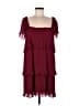 DKNY 100% Polyester Burgundy Cocktail Dress Size 6 - photo 1