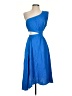 Lush 100% Cotton Solid Blue Cocktail Dress Size XS - photo 1