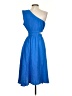Lush 100% Cotton Solid Blue Cocktail Dress Size XS - photo 2