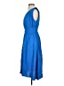 Lush 100% Cotton Solid Blue Cocktail Dress Size XS - photo 5