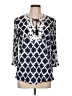 Talbots Blue 3/4 Sleeve Blouse Size Lg Petite - photo 1