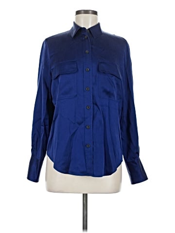 Madewell Long Sleeve Silk Top (view 1)