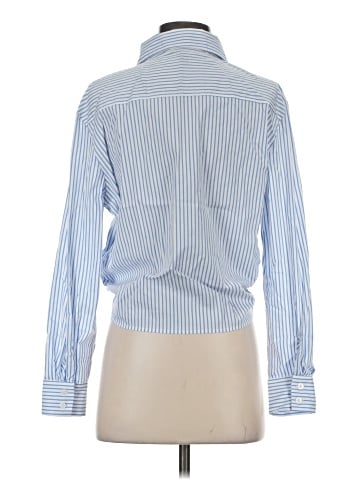 Aqua Long Sleeve Blouse (view 2)