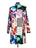 Joseph Ribkoff Floral Graphic Polka Dots Stripes Multi Color Purple Jacket Size 10 - photo 2