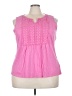 Talbots 100% Cotton Pink Sleeveless Blouse Size 3X - photo 1
