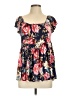 Torrid Blue Short Sleeve Blouse Size Lg Plus (0) - photo 1