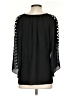 Zac & Rachel 100% Polyester Black 3/4 Sleeve Blouse Size S - photo 2