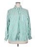 Universal Thread Stripes Green Long Sleeve Button-Down Shirt Size XXL - photo 1
