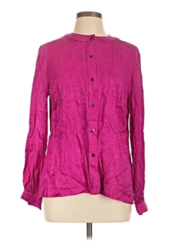 Trina Turk Long Sleeve Silk Top (view 1)