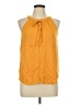 Rose + Olive 100% Rayon Yellow Sleeveless Blouse Size L - photo 1