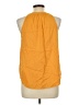 Rose + Olive 100% Rayon Yellow Sleeveless Blouse Size L - photo 2
