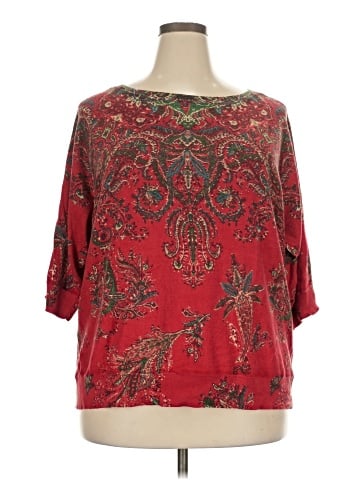 Chaps 3/4 Sleeve Blouse (view 1)