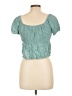 Pink Rose 100% Rayon Teal Short Sleeve Top Size L - photo 2