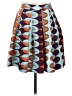 HD in Paris 100% Silk Print Blue Silk Skirt Size 2 (petite) - photo 1