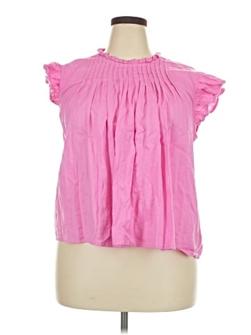 a.n.a. A New Approach Short Sleeve Blouse (view 1)