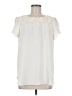 Ann Taylor LOFT 100% Polyester Ivory Short Sleeve Blouse Size M - photo 1