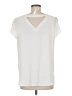 Ann Taylor LOFT 100% Polyester Ivory Short Sleeve Blouse Size M - photo 2