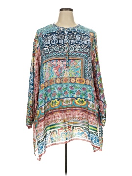 Johnny Was 3/4 Sleeve Silk Top