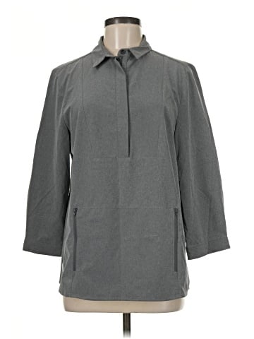 Betabrand 3/4 Sleeve Button-Down Shirt (view 1)