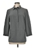 Betabrand Gray 3/4 Sleeve Button-Down Shirt Size M - photo 1