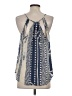 La Fee Verte 100% Silk Blue Sleeveless Silk Top Size XS - photo 2