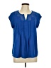 Daniel Rainn 100% Polyester Blue Short Sleeve Blouse Size L - photo 1