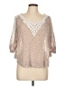 Meadow Rue Silver 3/4 Sleeve Top Size L - photo 1