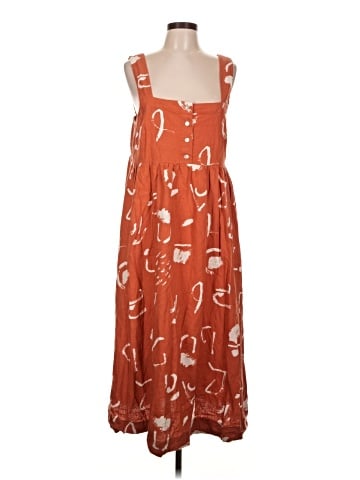 Madewell Madewell x Caroline Z Hurley Tank Midi Dress in Abstract Alpha (view 1)